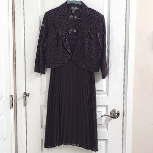 Formal dress with floral jacket cover